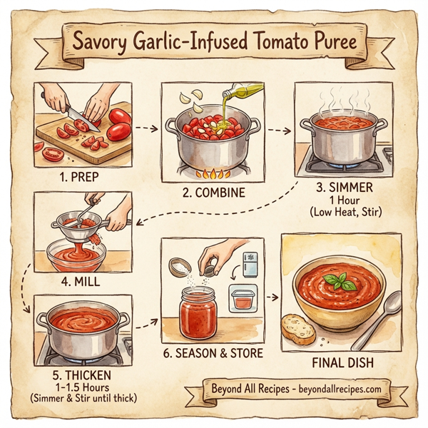 Savory Garlic-Infused Tomato Puree instructions