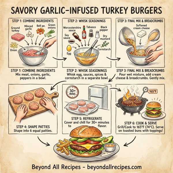 Savory Garlic-Infused Turkey Burgers instructions