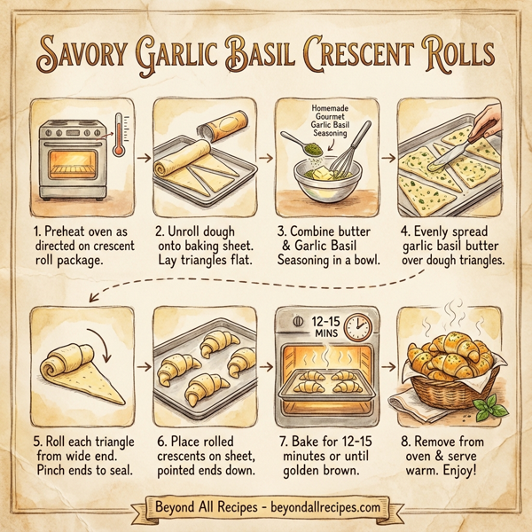 Savory Garlic Basil Crescent Rolls instructions