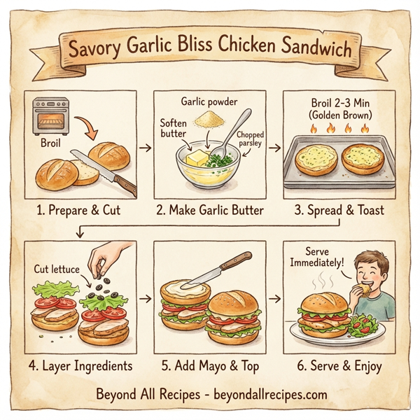 Savory Garlic Bliss Chicken Sandwich instructions