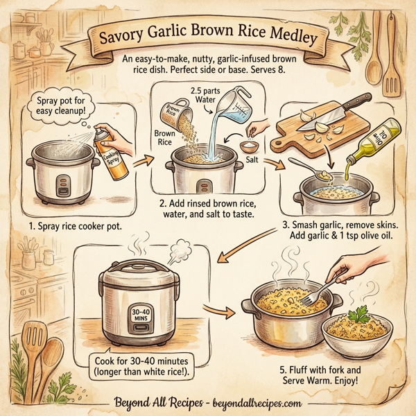 Savory Garlic Brown Rice Medley instructions