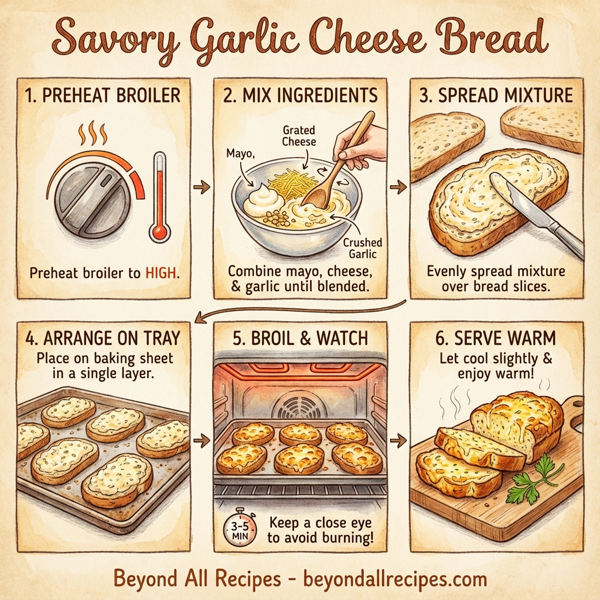 Savory Garlic Cheese Bread instructions