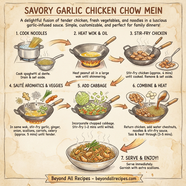 Savory Garlic Chicken Chow Mein instructions