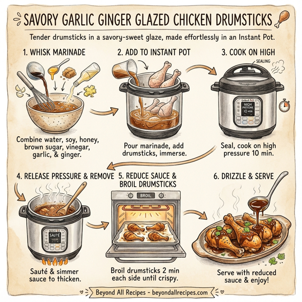 Savory Garlic Ginger Glazed Chicken Drumsticks instructions