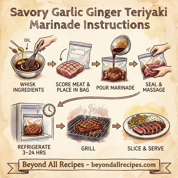 Savory Garlic Ginger Teriyaki Marinade instructions