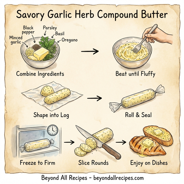 Savory Garlic Herb Compound Butter instructions