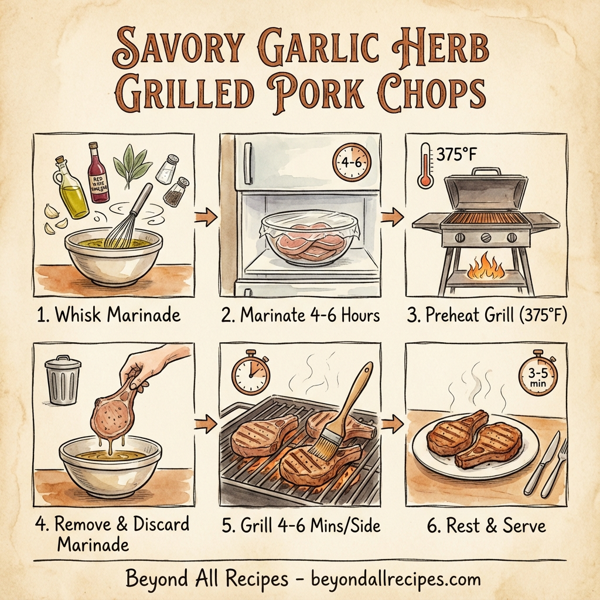 Savory Garlic Herb Grilled Pork Chops instructions