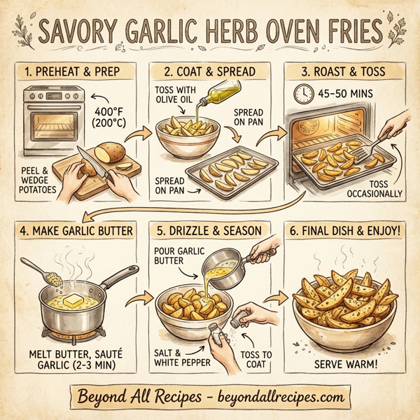 Savory Garlic Herb Oven Fries instructions