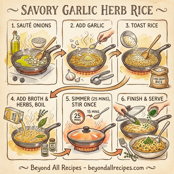 Savory Garlic Herb Rice instructions