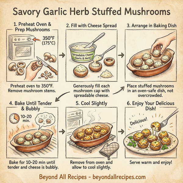 Savory Garlic Herb Stuffed Mushrooms instructions