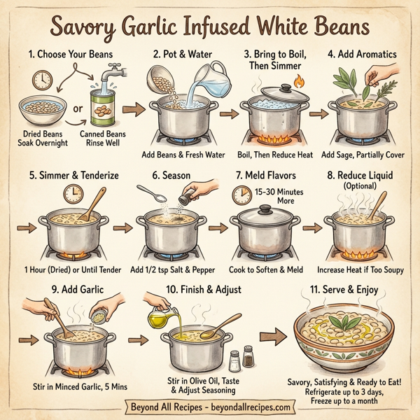 Savory Garlic Infused White Beans instructions
