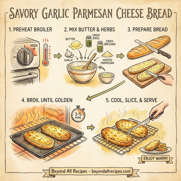 Savory Garlic Parmesan Cheese Bread instructions