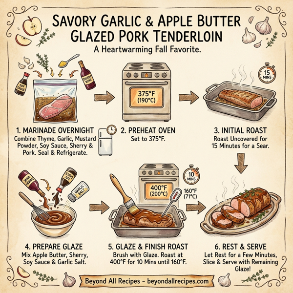 Savory Garlic & Apple Butter Glazed Pork Tenderloin instructions