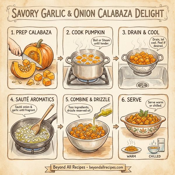 Savory Garlic & Onion Calabaza Delight instructions