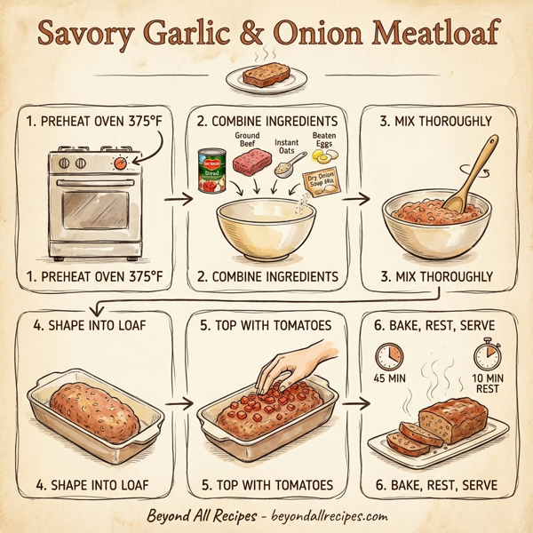Savory Garlic & Onion Meatloaf instructions