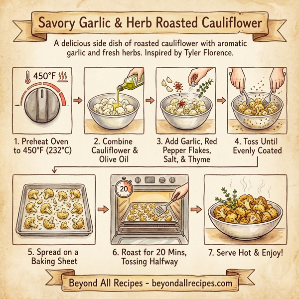 Savory Garlic and Herb Roasted Cauliflower instructions