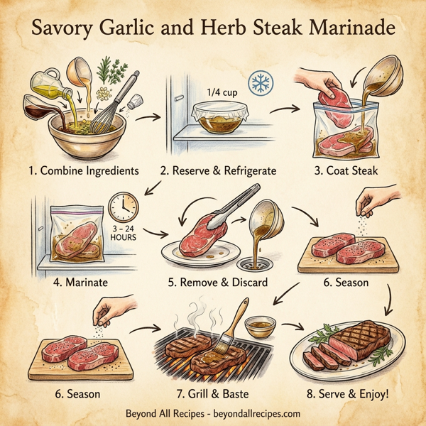 Savory Garlic and Herb Steak Marinade instructions