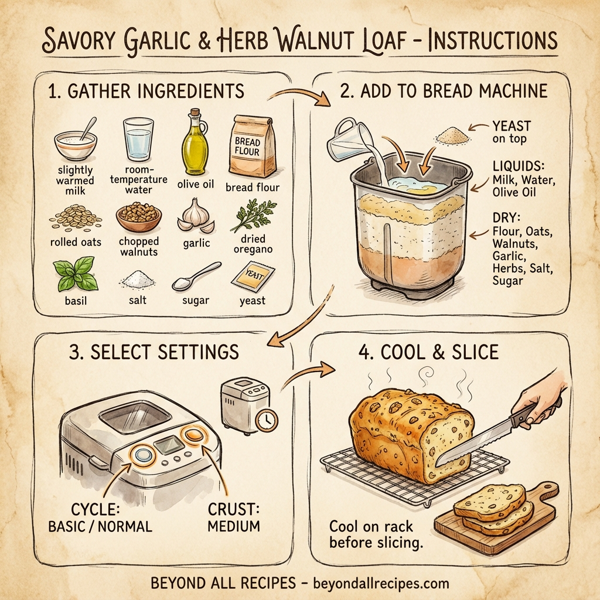 Savory Garlic and Herb Walnut Loaf instructions