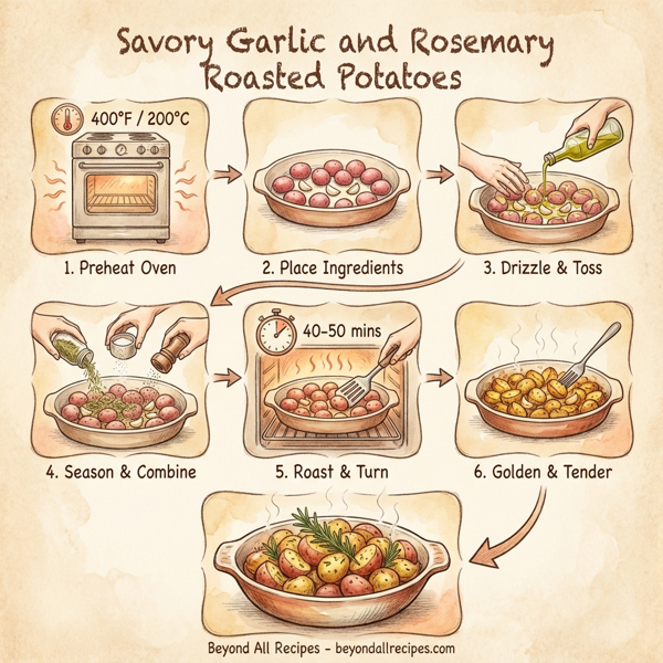 Savory Garlic and Rosemary Roasted Potatoes instructions