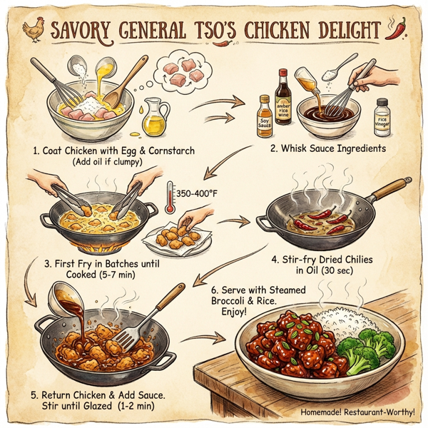Savory General Tso's Chicken Delight instructions