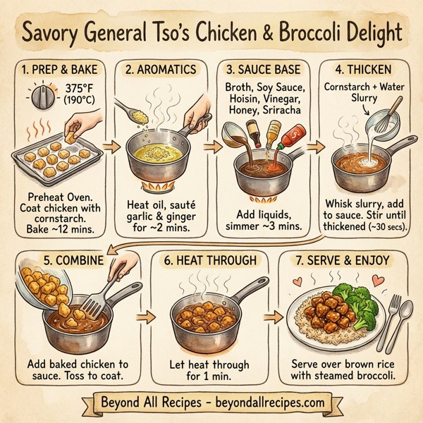 Savory General Tso's Chicken & Broccoli Delight instructions