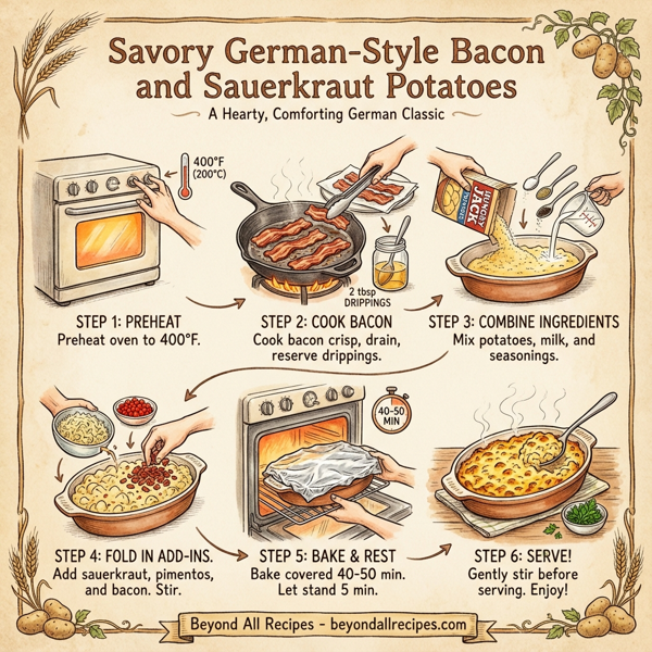 Savory German-Style Bacon and Sauerkraut Potatoes instructions
