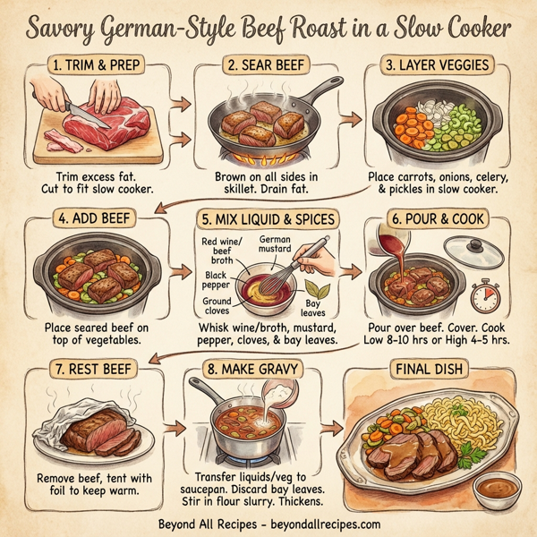 Savory German-Style Beef Roast in a Slow Cooker instructions