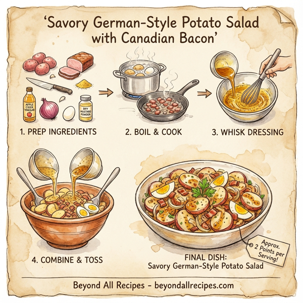Savory German-Style Potato Salad with Canadian Bacon instructions
