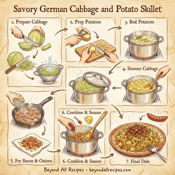 Savory German Cabbage and Potato Skillet instructions