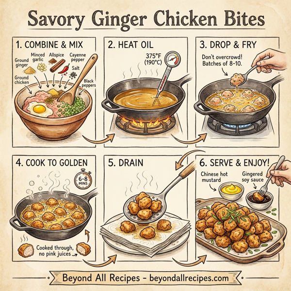 Savory Ginger Chicken Bites instructions