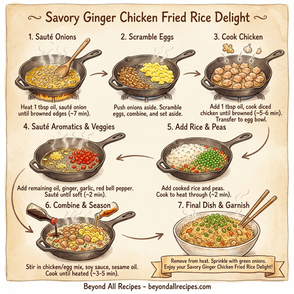 Savory Ginger Chicken Fried Rice Delight instructions