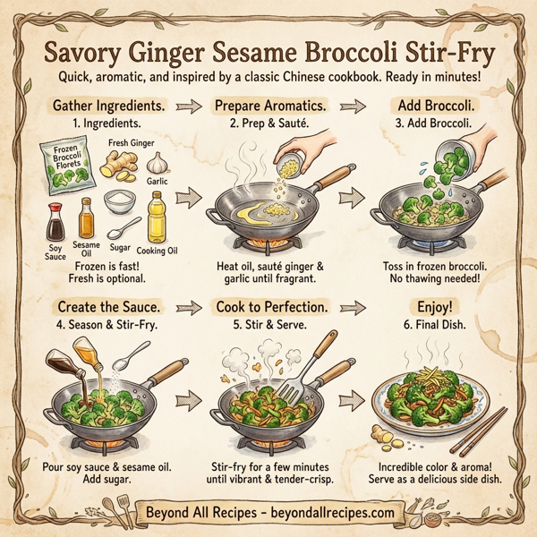 Savory Ginger Sesame Broccoli Stir-Fry instructions