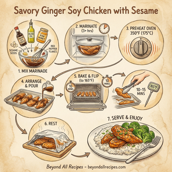Savory Ginger Soy Chicken with Sesame instructions
