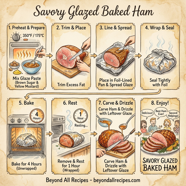 Savory Glazed Baked Ham instructions