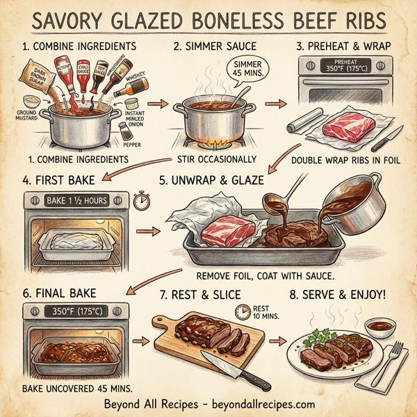 Savory Glazed Boneless Beef Ribs instructions
