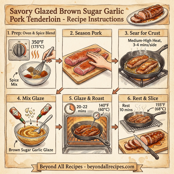 Savory Glazed Brown Sugar Garlic Pork Tenderloin instructions