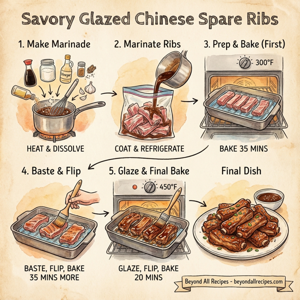 Savory Glazed Chinese Spare Ribs instructions