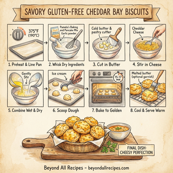 Savory Gluten-Free Cheddar Bay Biscuits instructions