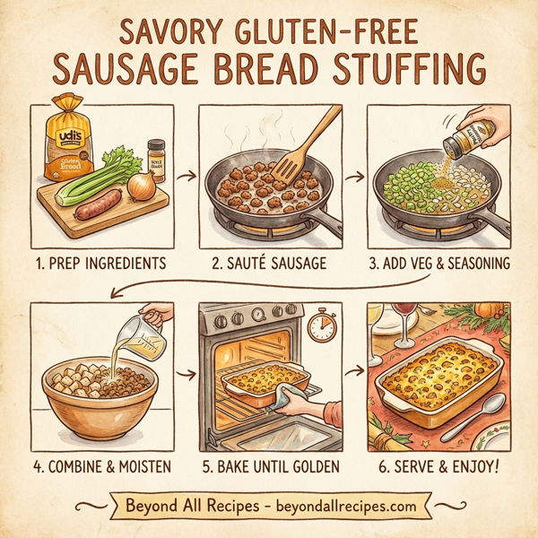 Savory Gluten-Free Sausage Bread Stuffing instructions