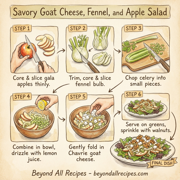 Savory Goat Cheese, Fennel, and Apple Salad instructions