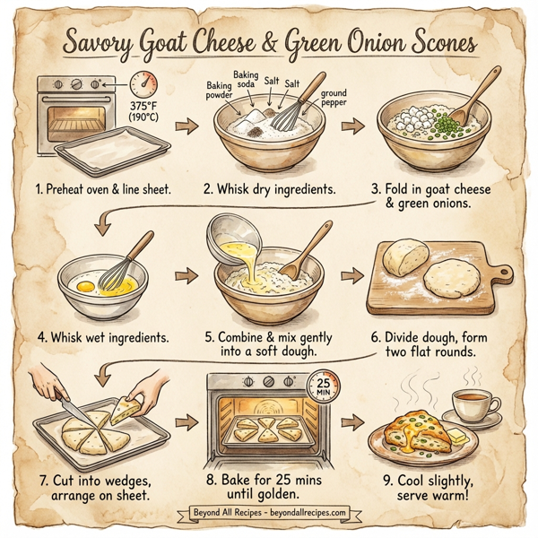 Savory Goat Cheese & Green Onion Scones instructions