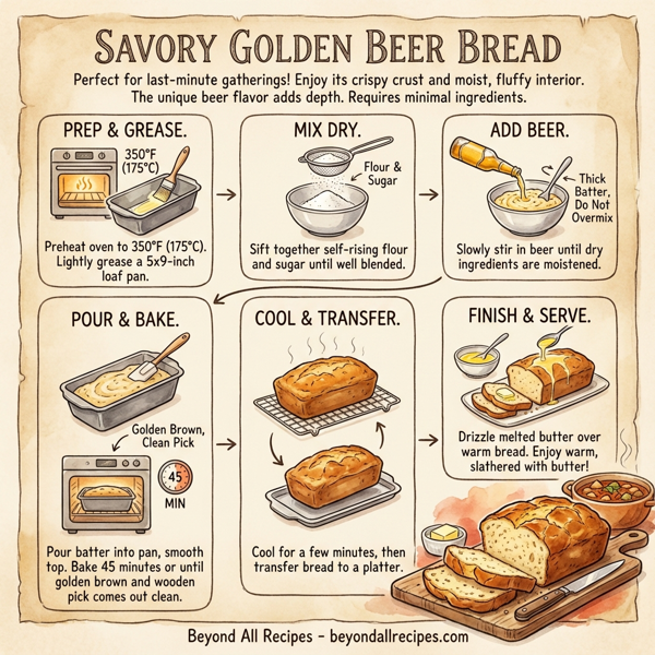 Savory Golden Beer Bread instructions