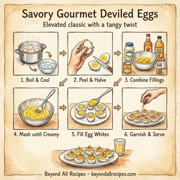 Savory Gourmet Deviled Eggs instructions