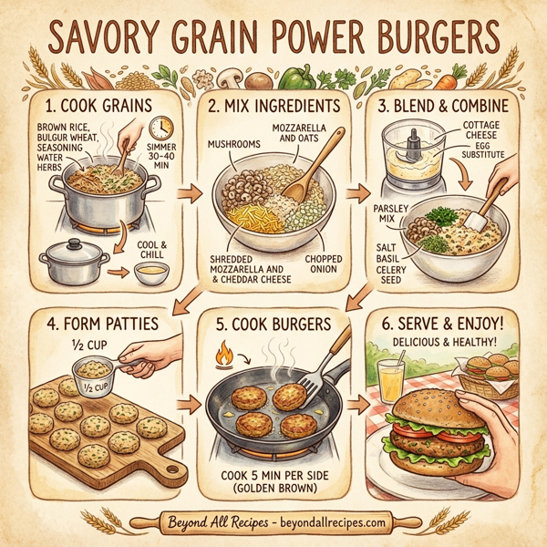 Savory Grain Power Burgers instructions