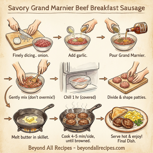 Savory Grand Marnier Beef Breakfast Sausage instructions