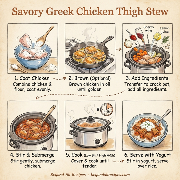 Savory Greek Chicken Thigh Stew instructions