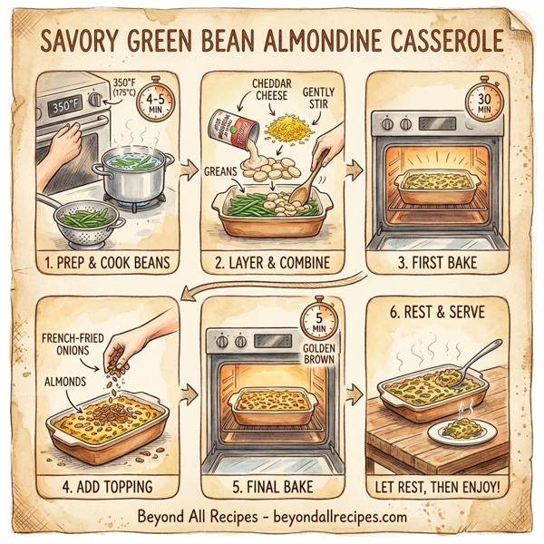 Savory Green Bean Almondine Casserole instructions