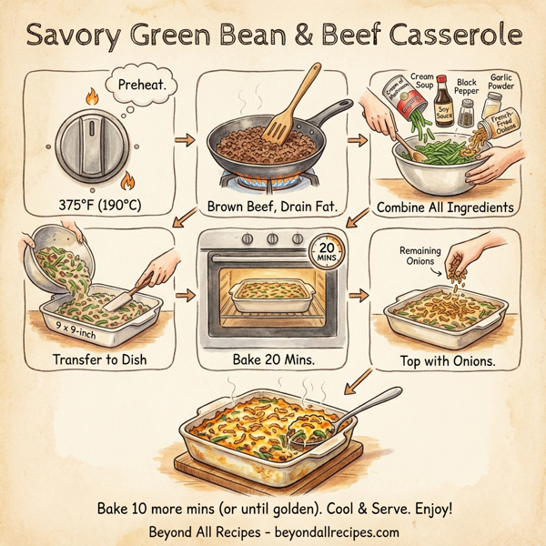 Savory Green Bean & Beef Casserole instructions
