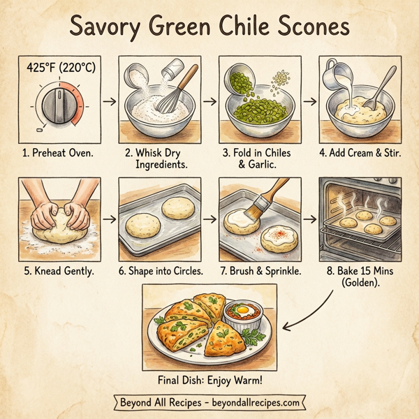 Savory Green Chile Scones instructions