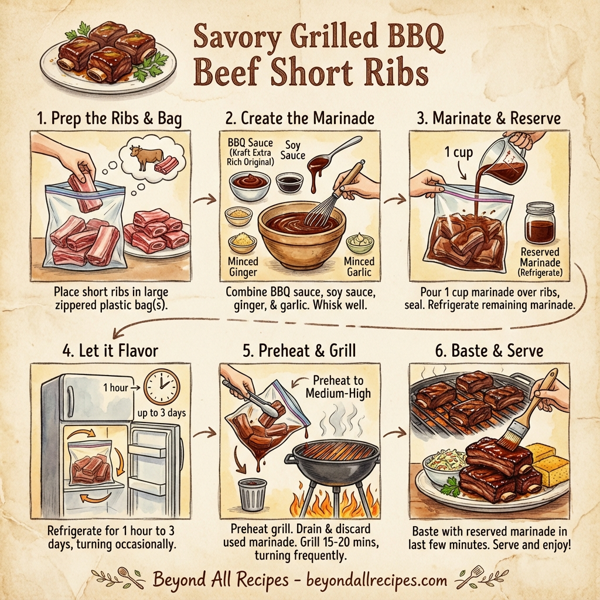Savory Grilled BBQ Beef Short Ribs instructions